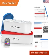 Sturdy Stackable Ice Cream Containers - 2 Quart Pack with Dishwasher Saf... - $45.00