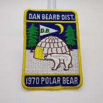 Vintage 1970 Boy Scouts BSA Dan Beard District Polar Bear 4.5&quot;x3&quot; Patch - £19.32 GBP
