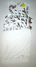 New Womens XS White T Top Silver Sunshine Addict NWT Logo Miss Sixty Collection  - £125.70 GBP