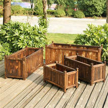 Wooden Raised Flower Bed Indoor Outdoor Vegetable Herb Planter Pot Garde... - $28.03+