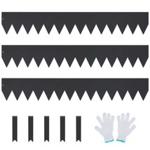 Steel Landscape Edging, 3-pack Steel Garden Edging Borders, 40&quot; L x 6&quot; H Strips, - £34.61 GBP