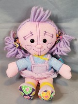  Tyco Doodle Kids Soft Doll 9 inch Light Pink &amp; Purple 1996 - $12.82