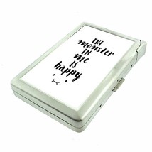 Happy Monster In Me Em1 Hip Silver Cigarette Case With Built In Lighter 4.75&quot; X  - £10.34 GBP