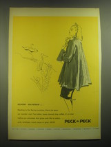 1945 Peck &amp; Peck Coat Ad - Silvery Velveteen - £14.55 GBP