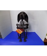 NEW Metal Wobble Head Dog Welcome Puppy Statue Figurine - $30.49