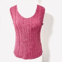Rafael ROSE PINK Crinkle SIZE M Sleeveless Stretch Tank Top - $9.25