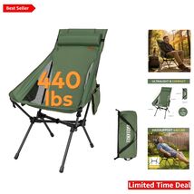 Ultralight Folding Camping Chair with Detachable Pillow - Perfect for Ou... - $107.86