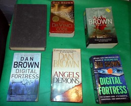 Lot of 6 Books Dan Brown The Da Vinci Code Digital Fortress Angel &amp; Demons - £17.02 GBP
