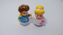 Fisher Price little people Disney Cinderella Prince Charming Blue jacket... - $13.37