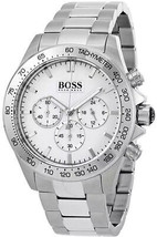 Hugo Boss Watch HB1512962 Ikon Silver Dial Chrono Montre Homme Garantie 2... - £105.25 GBP