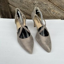 Paul Green Women Nuance Cross Strap Pump Shoes 6UK 8.5US Gray Metallic L... - $34.63