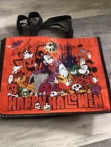 Disney Parks Halloween Reusable Bag Orange Black Recyclable Medium M - $7.87