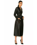 Leather Casual Stylish Fit New Women Trench Coat Black Handmade Lambskin... - $3,369.61 MXN+