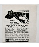 1969 Canine Behavior Dog Sound Device Control Advertisement Pet Product ... - $27.41 CAD