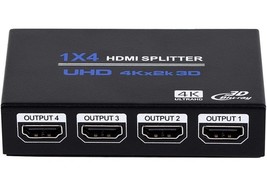 1x4 HDMI Splitter, 1 in 4 Out HDMI Splitter Audio Video Distributor Box ... - $179.98 MXN