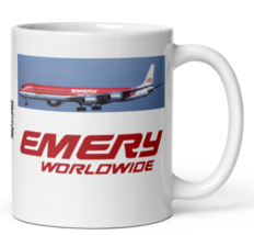 Emery Worldwide Cargo Airline White Glossy Coffee Tea Mug - £13.36 GBP