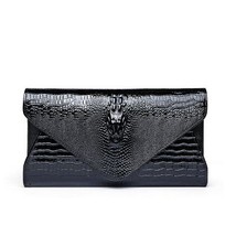 Crocodile pattern cow leather women clutch bag shoulder bag lady genuine leather - £56.72 GBP