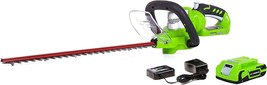 Greenworks 24V 22&quot; Cordless Hedge Trimmer With Included Charger And 2.0Ah - £130.10 GBP