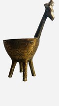 Anthropologie Gia Giraffe Gilded Brass Copper Planter House Plants 11&quot; F... - $737.21 MXN