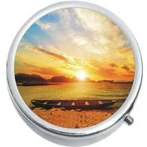 Sunset Over Water and Canoe  Medicine Pill Box - £9.30 GBP