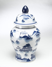 Zeckos AA Importing 59760 Blue And White Ginger Jar With Lid - £134.84 GBP