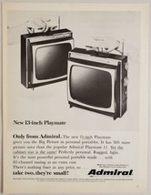 1964 Print Ad Admiral 13-inch Portable Playmate Televisions TV Chicago,Illinois - £13.65 GBP