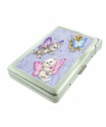 Butterfly Fairy Kittens 100&#39;s Cigarette Case lighter ID Holder Wallet - $401.05 MXN
