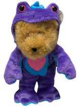 Dayton Hudson Cherry Hard Candy Love Bear 8” Plush In A Purple Frog Costume - £9.41 GBP