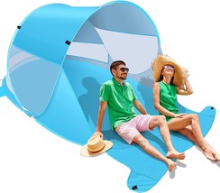 Beach Tent, Large Automatic Instant Pop Up Beach Shade, UPF 50+ Portable Sun - £35.54 GBP