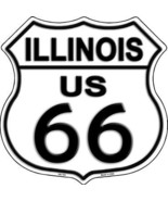 Illinois Route 66 Highway Shield Metal Sign - £22.34 GBP