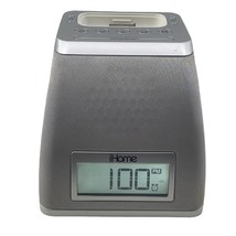 iHome iP21 iPhone 4 Alarm Clock Dock Charging Audio Mini Speaker Gray - $15.59