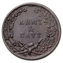 1863 Guerre Civile Token Armée &amp; Marine F-6c/314, Au État - $1,346.64 MXN