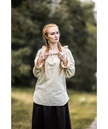 Medieval Cotton Blouse – Natural Color, Light &amp; Breathable - €38,45 EUR