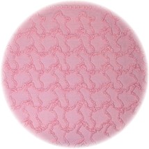 Vintage Chenille Bedspread Fat Quarter 18x24 Pink Cabin Craft Squiggle M... - £13.44 GBP