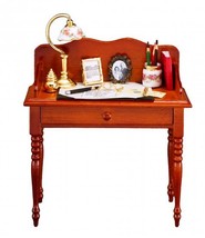 Lady&#39;s Secretary Desk w Accessories 1.783/1 Reutter Dollhouse Miniature - $61.52