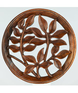 Garden Leaves Plants Hand-carved Wooden Room Decorative Wall Art Sculpture Hangi - $74.90