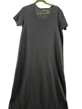 Nordstrom Womens Dress Black Size Large Polyester Blend Short Sleeve Pul... - $13.30