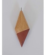 Handmade Wooden Pendant Necklace – Geometric Oak &amp; Beech Jewelry - $53.51 CAD