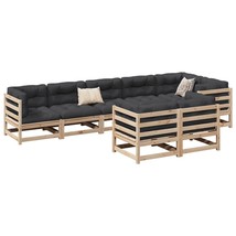  Garden Sofa Set Natural Wood Solid Pine Wood Large Modular - $1,698.67 CAD