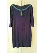 Tommy Hilfiger Item #1109208 Women&#39;s 3/4 Sleeve Dress Size L Navy Dress ... - £15.48 GBP