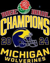 U. of Michigan 2024 Rose Bowl Champions  Mens 1/4 Zip Sweatshirt XS-4XL LT-4XLT - £40.44 GBP+