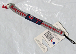 MLB Mauer 7 Minnesota Twins White w/Red Stitching Team Baseball Seam Bracelet - £13.25 GBP