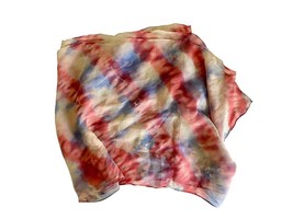 Vintage Mode Makers by Ben Goodman Pastel Tie Dye Theme Silk Scarf - $12.88