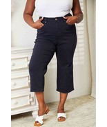 Judy Blue Full Size High Waist Tummy Control Garment Dyed Wide Cropped J... - $87.71 CAD