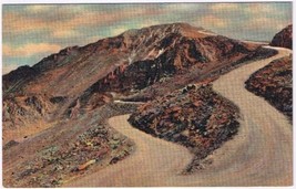 Postcard Switchbacks On Auto Highway Near Top Of Pike&#39;s Peak Colorado - $2.96