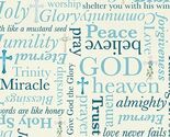 Cotton Love Never Fails Religious Words Cotton Fabric Print by the Yard ... - $15.95