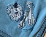 The Children&#39;s Place Lion Baby Blanket Blue White Stripes Security Lovey - $29.73
