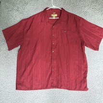 CABANA Sueded Shirt Adult 3XLB Burgundy Miami Vice Button Up Casual Camp... - $18.50