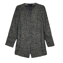 Talbots Snap Button Jacket Size 4 Multi-Color Fleck Italy Fabric Womens - £19.35 GBP