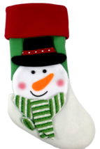 Christmas Stocking Snowman 3D Christmas Stocking 16&quot; Stocking Frosty NEW - £9.57 GBP